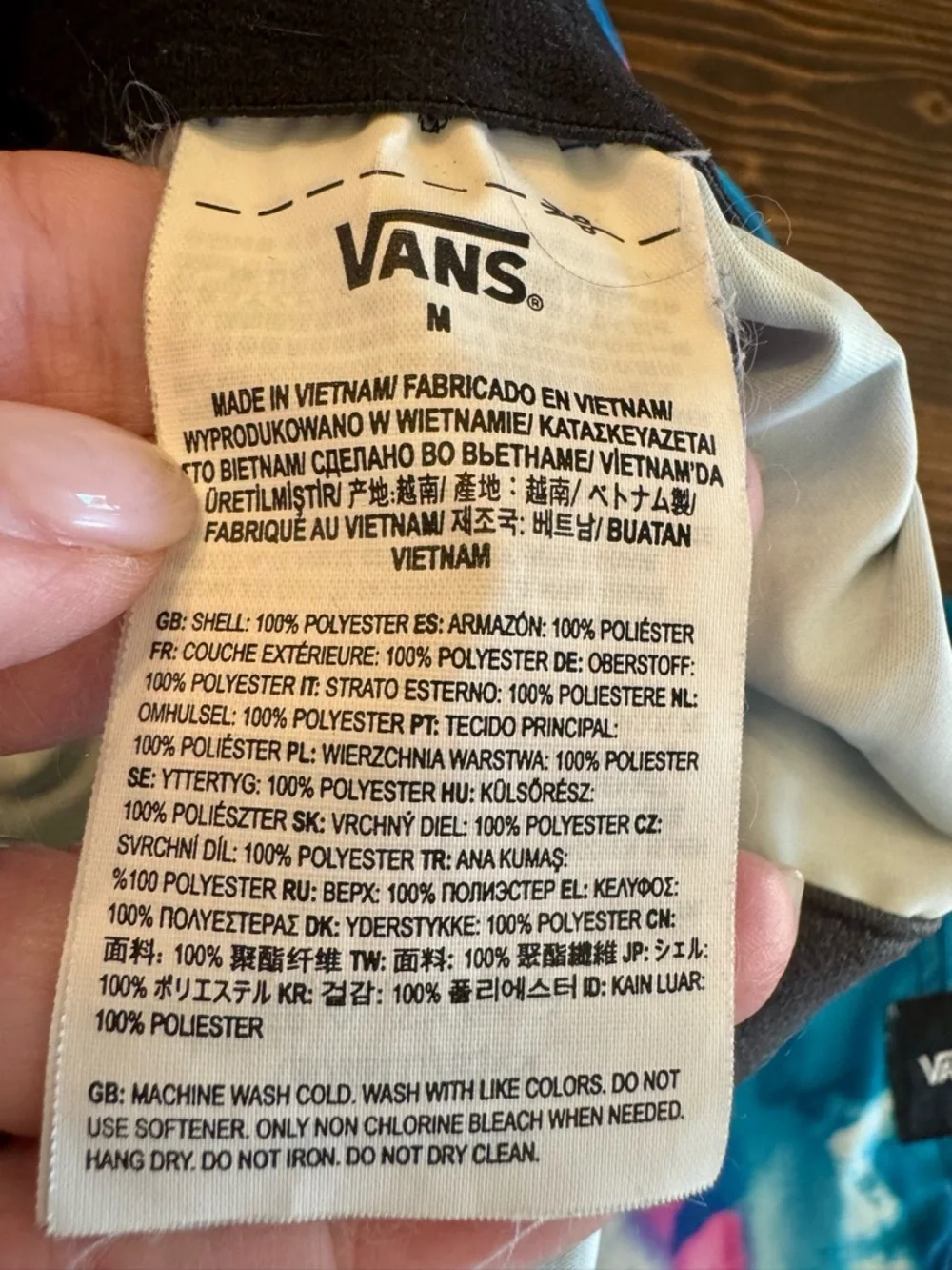 Vans‎ Blue & Pink Tie-Dye Swim Trunks Size M with 8” Inseam